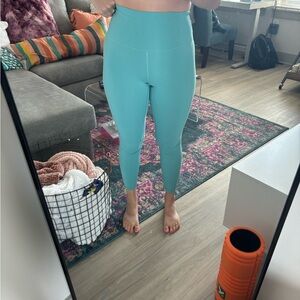 Light blue lululemon Wunder Train Leggings